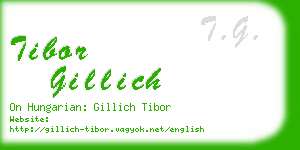 tibor gillich business card